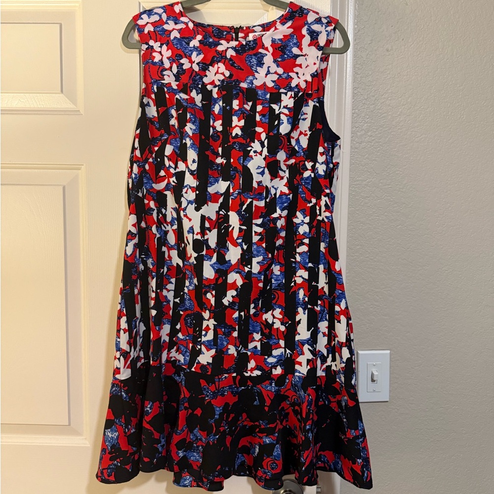 Vibrant patterned sleeveless dress